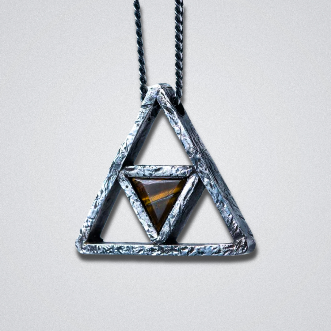 Tiger's Eye Tetrahedron