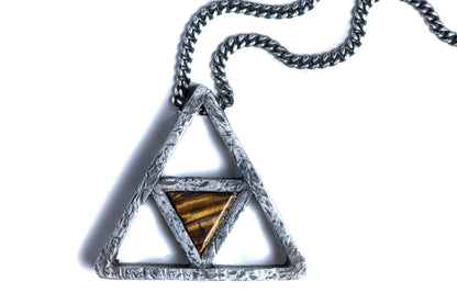 Tiger's Eye Tetrahedron