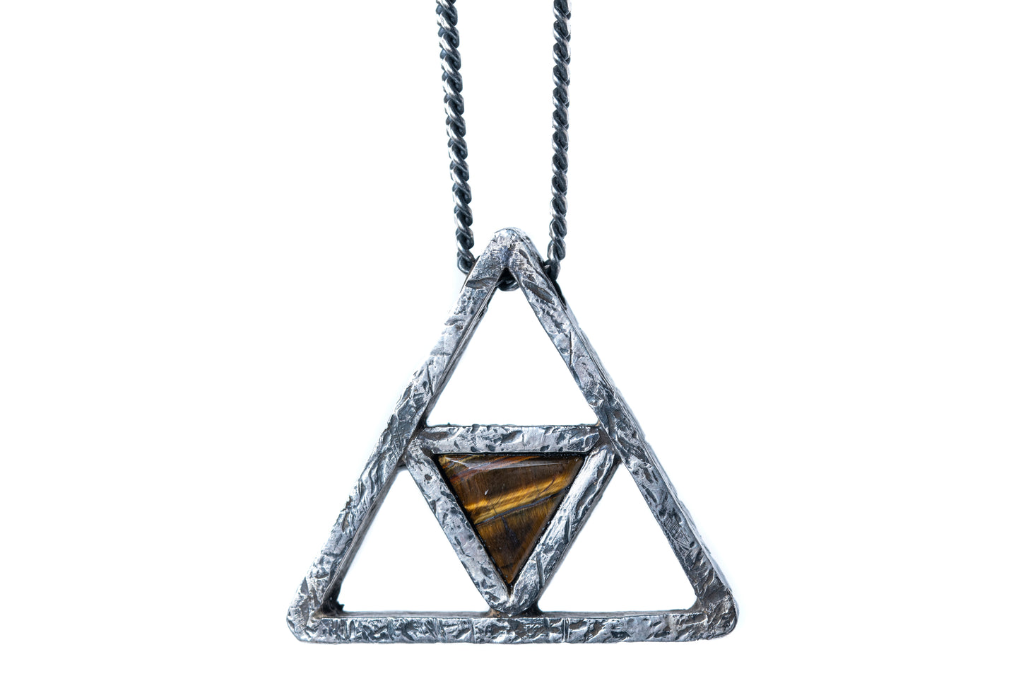 Tiger's Eye Tetrahedron